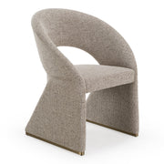 Sheena - Modern Tan Fabric + Brass Dining Chair