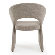 Sheena - Modern Tan Fabric + Brass Dining Chair — view 4