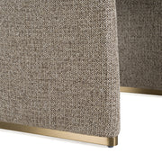 Sheena - Modern Tan Fabric + Brass Dining Chair — view 5