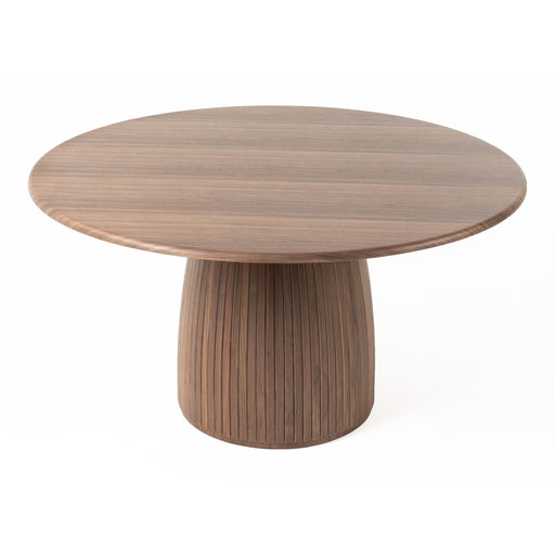 Sheridan - Mid-Century Modern Walnut + Grey Fabric Dining Set — view 2