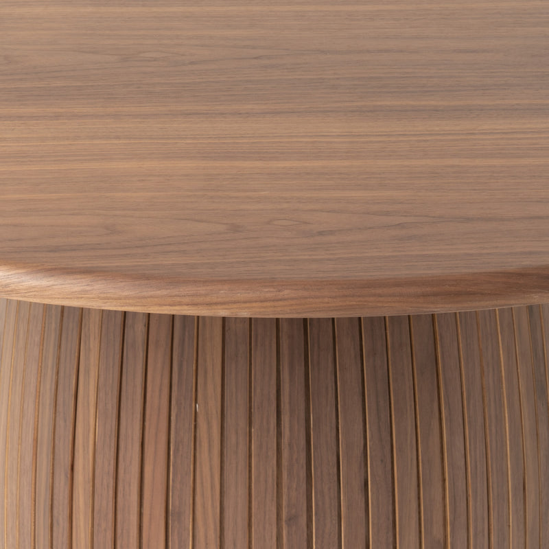 Sheridan - Mid-Century Modern Walnut + Grey Fabric Dining Set — view 4