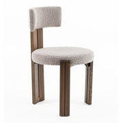 Sheridan - Mid-Century Modern Walnut + Grey Fabric Dining Set — view 3