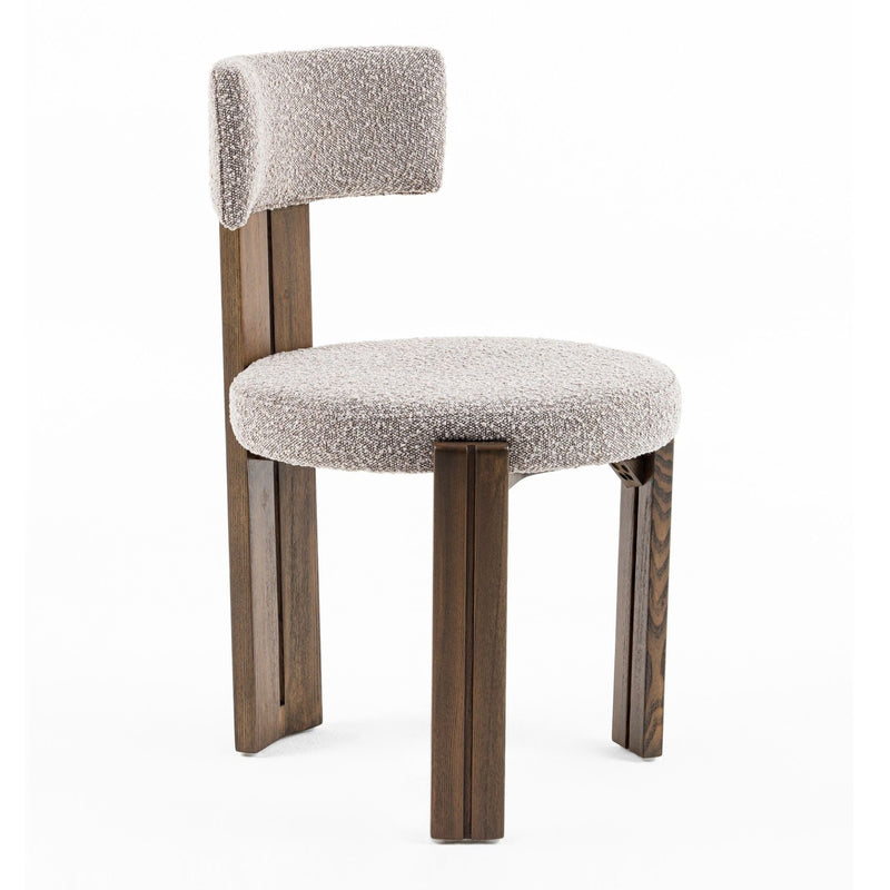 Sheridan - Mid-Century Modern Walnut + Grey Fabric Dining Set — view 3