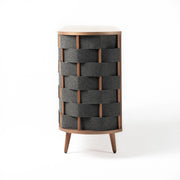 Sheridan - Mid-Century Modern Grey Fabric + Walnut Buffet — view 4