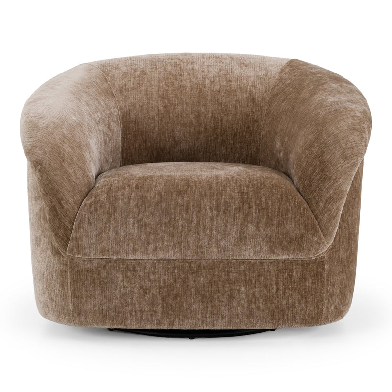 Sheth - Modern Brown Fabric Accent Chair — view 3