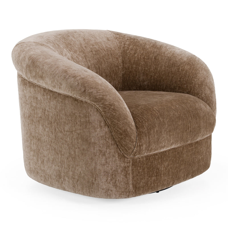 Sheth - Modern Brown Fabric Accent Chair — view 4