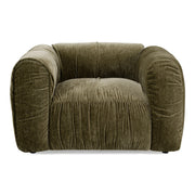 Siegal - Modern Olive Green Fabric Lounge Chair — view 4