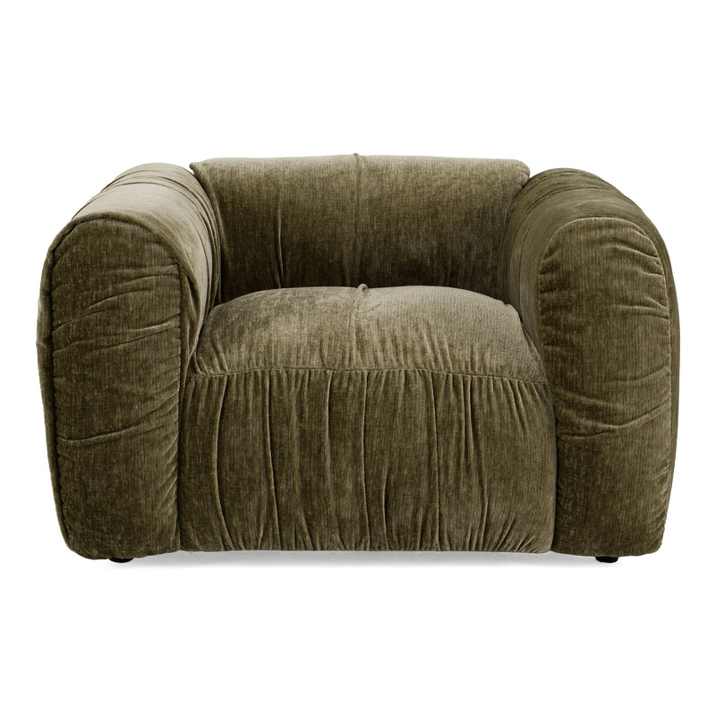 Siegal - Modern Olive Green Fabric Lounge Chair — view 4