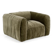 Siegal - Modern Olive Green Fabric Lounge Chair — view 5