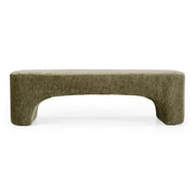 Siegal - Modern Olive Green Fabric Bench — view 3