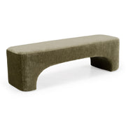 Siegal - Modern Olive Green Fabric Bench — view 4