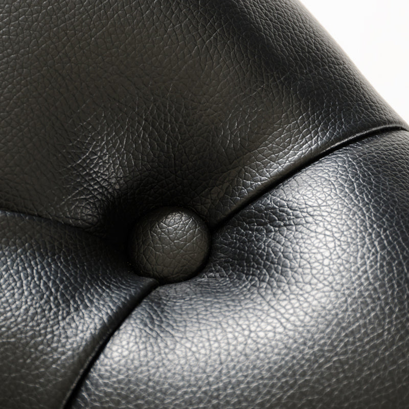 Silvie Modern Black Leatherette Dining Chair — view 5