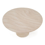 Sinai - Modern Faux Travertine Concrete Round Dining Table — view 2