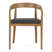 Sintra - Outdoor Grey Olefin + Eucalyptus Dining Chair — view 3