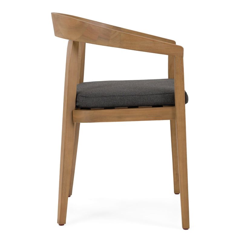 Sintra - Outdoor Grey Olefin + Eucalyptus Dining Chair — view 5