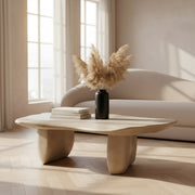 Slone - Modern Beige Concrete Coffee Table — view 3