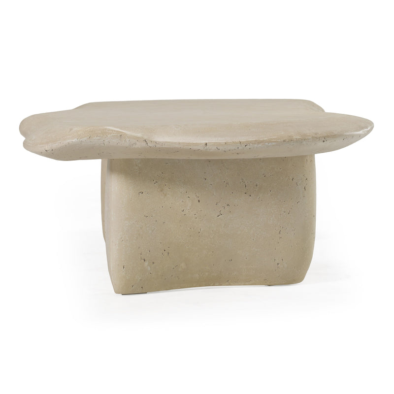 Slone - Modern Beige Fiberform Coffee Table — view 3