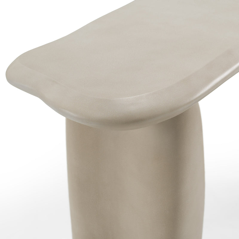 Slone - Modern Beige Concrete Console Table — view 4