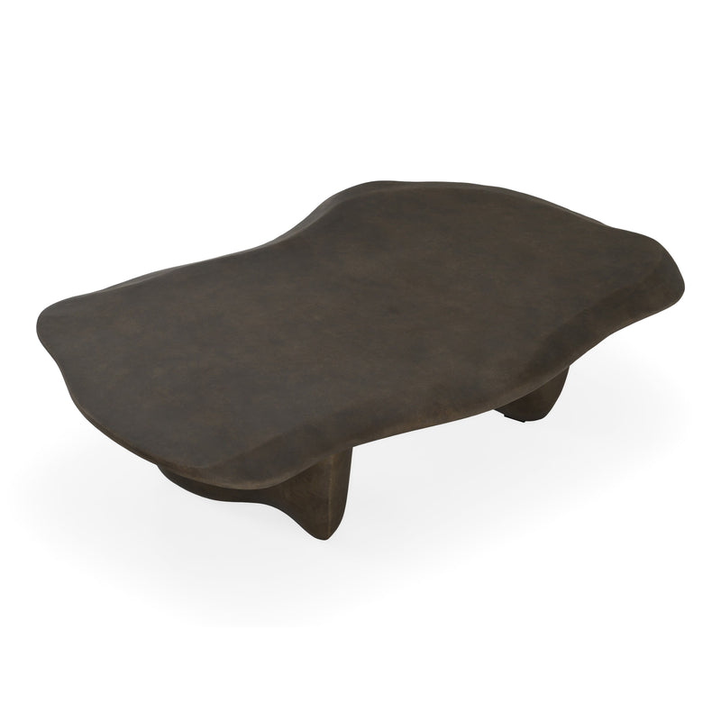 Slone - Modern Brown Fiberform Coffee Table — view 3