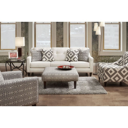 PARKER Gray/Pattern Ottoman - R&R Furniture Gallery (Fountain Valley, CA)