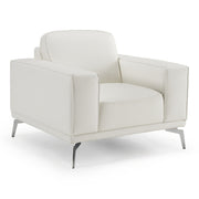 Soho - Contemporary Italian White Leather Armchair — view 3