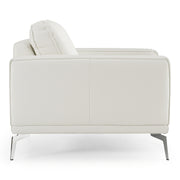 Soho - Contemporary Italian White Leather Armchair — view 4