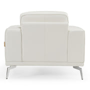Soho - Contemporary Italian White Leather Armchair — view 5