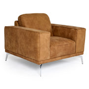 Soho - Italian Cognac Leather Armchair — view 2