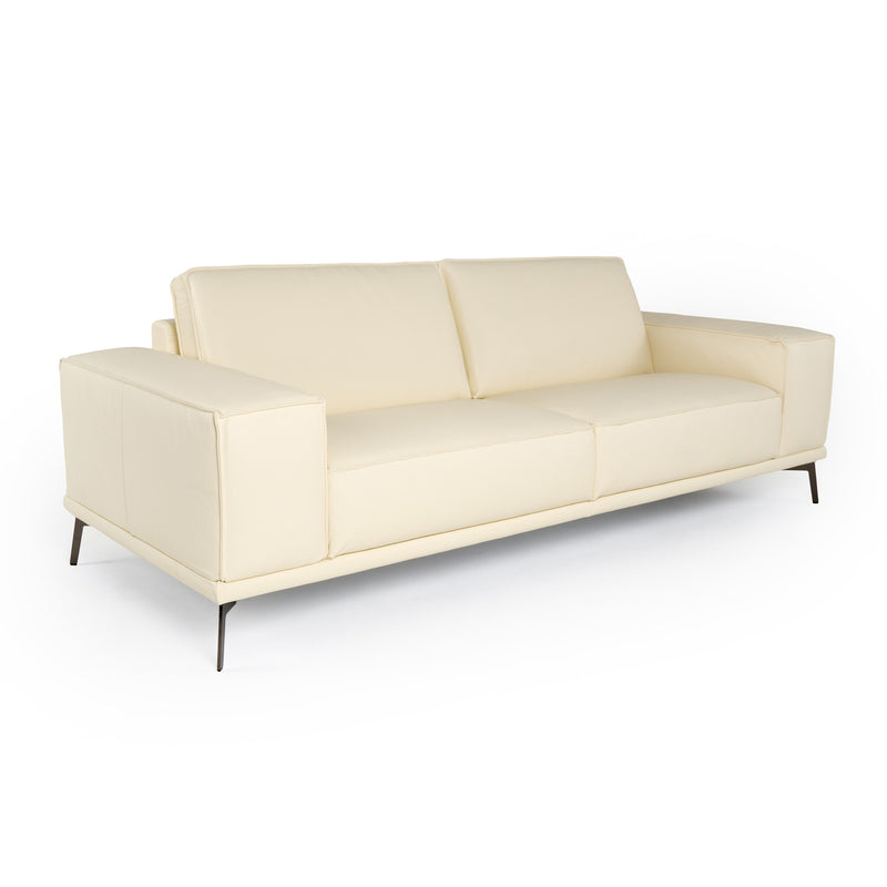 Soho - Italian Ivory Leather Sofa — view 2