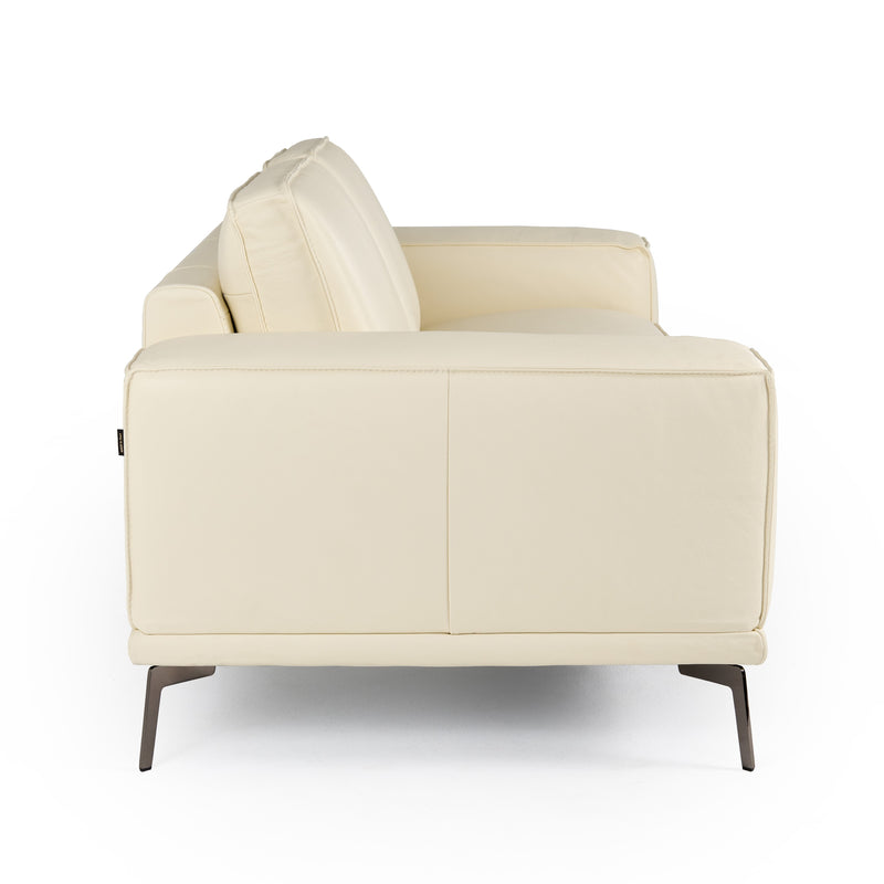 Soho - Italian Ivory Leather Sofa — view 3