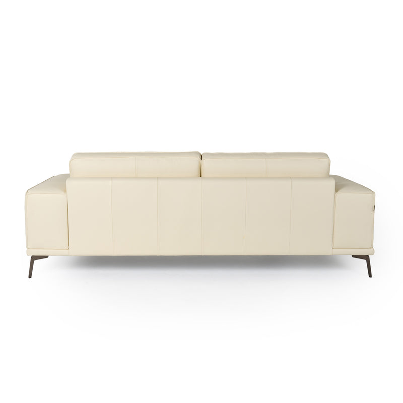Soho - Italian Ivory Leather Sofa — view 4
