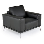 Soho - Italian Grey Leather Armchair — view 2