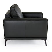 Soho - Italian Grey Leather Armchair — view 3