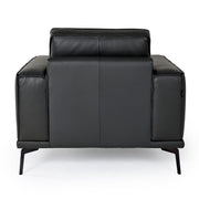 Soho - Italian Grey Leather Armchair — view 4