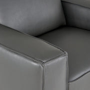 Soho - Italian Grey Leather Armchair — view 5