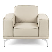Soho - Italian Grey Oyster Leather Armchair — view 2