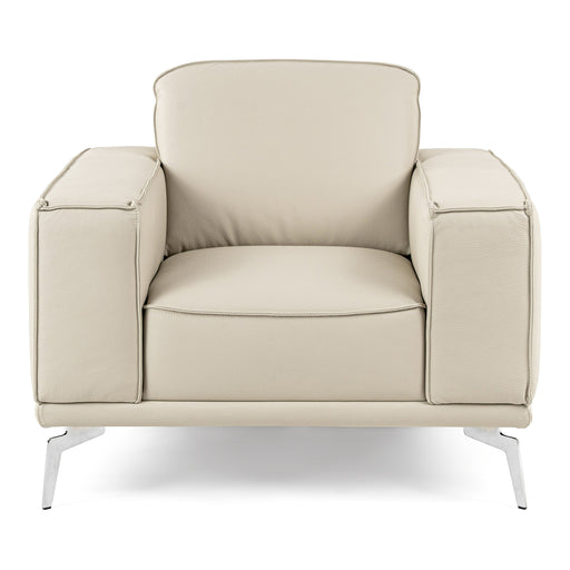 Soho - Italian Grey Oyster Leather Armchair — view 2