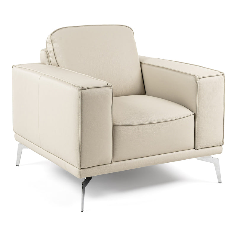 Soho - Italian Grey Oyster Leather Armchair — view 3