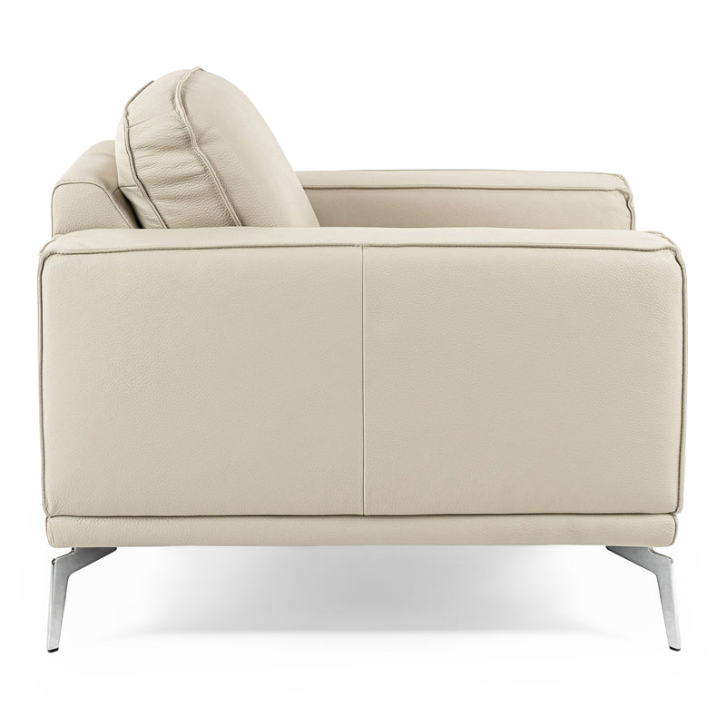 Soho - Italian Grey Oyster Leather Armchair — view 4