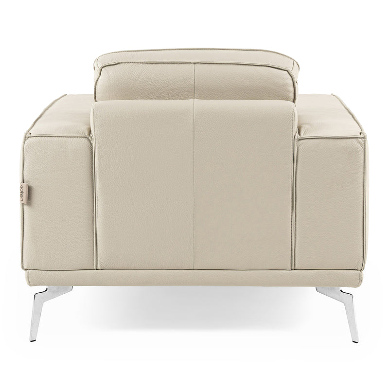 Soho - Italian Grey Oyster Leather Armchair — view 5