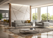 Soho - Contemporary Italian Light Grey Leather Sofa