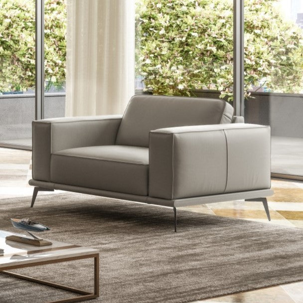 Soho - Contemporary Light Grey Armchair — view 3