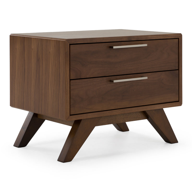 Addison +Soria - Mid-Century Modern Grey Fabric + Walnut 4-Piece Bedroom Set — view 4