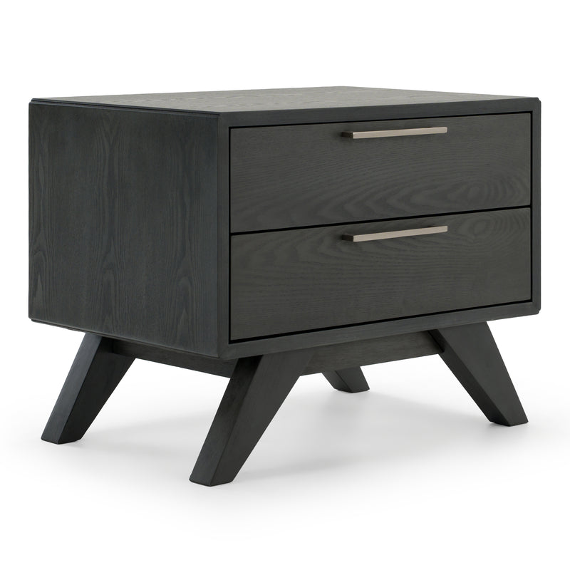 Yolonda + Soria - Modern Dark Teal Fabric + Grey Wash 4-Piece Bedroom Set — view 5