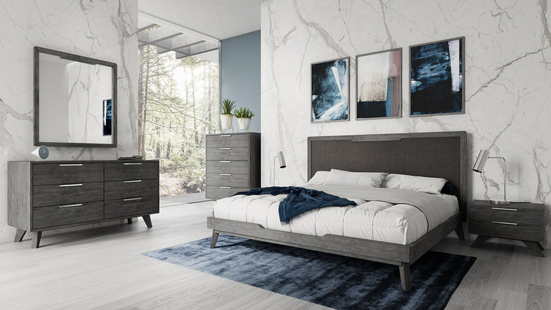 Soria Modern Grey Wash Nightstand