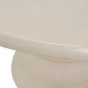 Sosso - Modern Beige Round Fiberform Dining Table — view 2