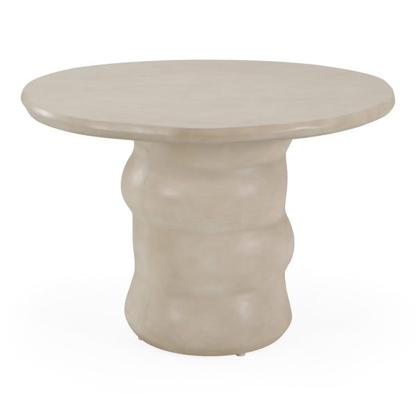 Sosso - Modern Beige Round Concrete Dining Table