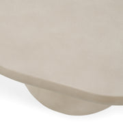 Sosso - Modern Beige Round Concrete Dining Table — view 3