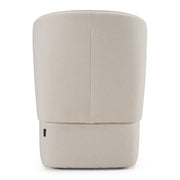 Souza - Modern Beige Fabric Swivel Dining Chair — view 4