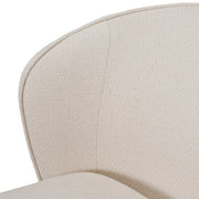 Souza - Modern Beige Fabric Swivel Dining Chair — view 5
